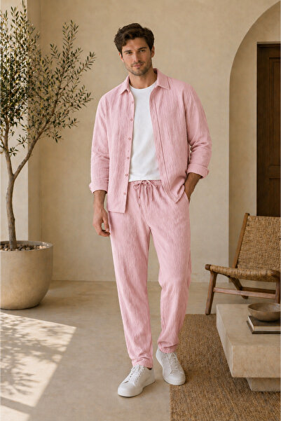 ZİYMO Men's Tube Top and Pants Set in Tube Fabric