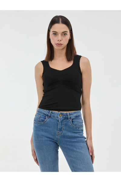 ORSAY Black women's ruched tank top