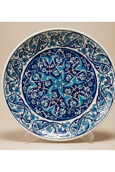 arzuelsanat Klasik Mavi Dekoratif Çini Tabak