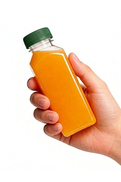 troykar Özer Home 250 ml Sızdırmaz Kapaklı Kare Detoks ve Meyve Suyu Şişe Zem...