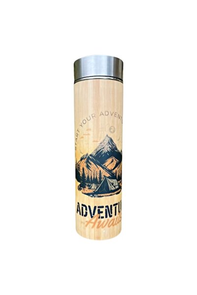 OEM Termos din metal și bambus KINATA 500ml
