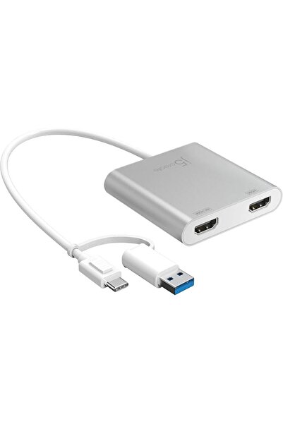 j5create JCA365 USB-C ®   محول HDMI مزدوج ™   محول شاشات متعددة