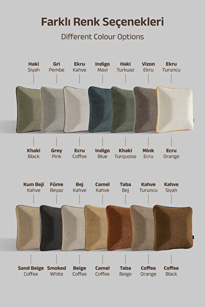 VİSCOTEX %100 Visco Kırlent – Ortopedik Konfor Destekli Yumuşak Dokulu Dekoratif Yastık (40x40 / 45x45 cm)