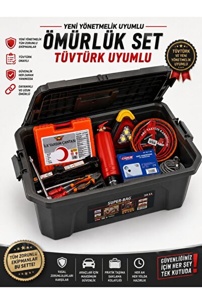 Toptancı Amca TAM KAPSAMLI KUTULU KAPAKLI TRAFİK SETİ TÜM ARAÇLARA UYUMLU TUV...