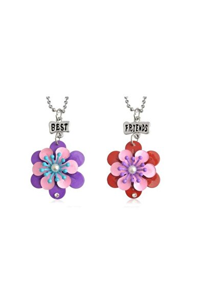 Best Friends Set of 2 Necklaces with Poppy Pendants