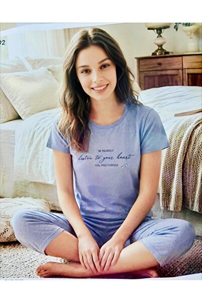 Sude Women's Modal Fabric Zero Sleeve Capri Pajama Set
