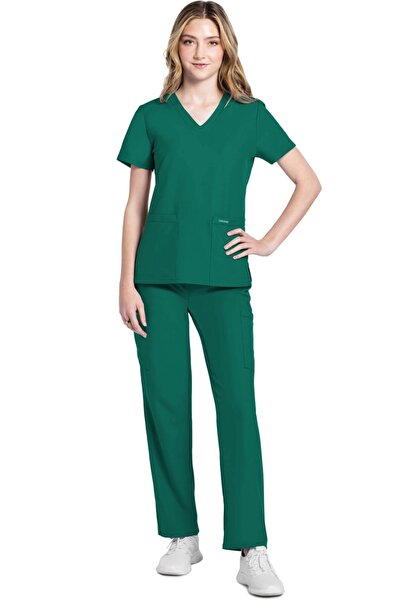 Cherokee UNIFORMS Bluză medicală antimicrobiană Cherokee WW Originals Ultra pentru femei PROTX2, Verde vânător