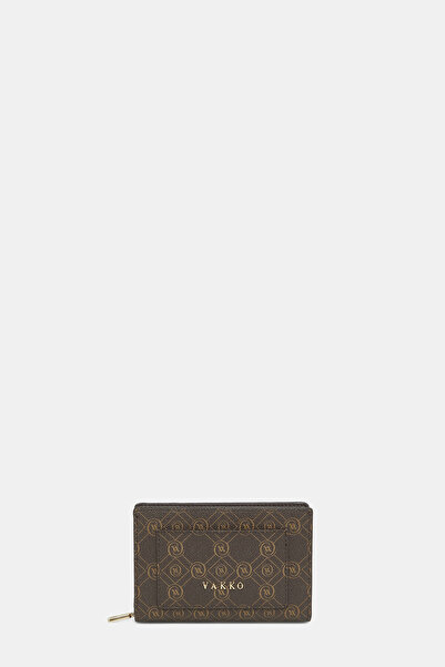 Vakko KAHVE MONOGRAM CÜZDAN