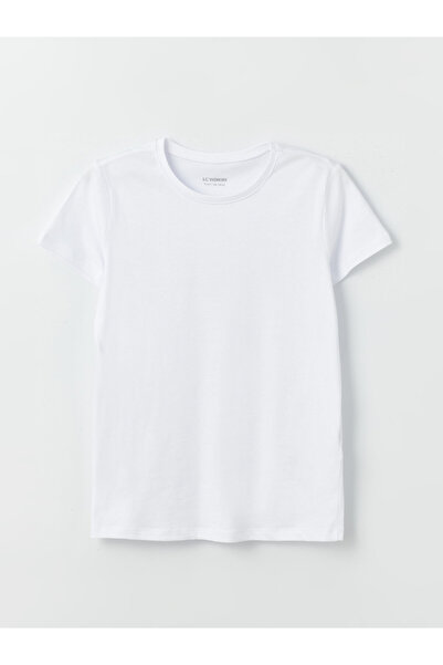 LC Waikiki Tricou de fete simplu, cu guler rotund și mânecă scurtă