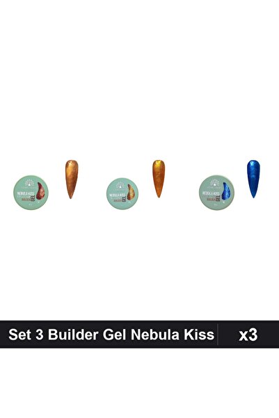 Makeup Set 3 Builder Gel Nebula Kiss 15g, Nuante 12 05 16, Constructie Unghii...