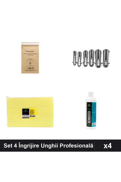 Makeup Set 4 Îngrijire Unghii Profesională - Pungi Sterilizare, Tipsuri 120bu...