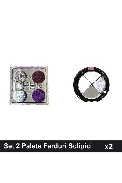 Makeup Set of 2 Scanlon Eyeshadow Palettes No.2 + Quiz 10g No.451, Glitter, E...