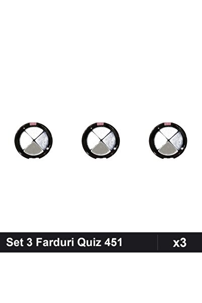 Makeup Set of 3 Quiz Eyeshadow Palettes 10g No.451, Professional Eye Makeup, ...