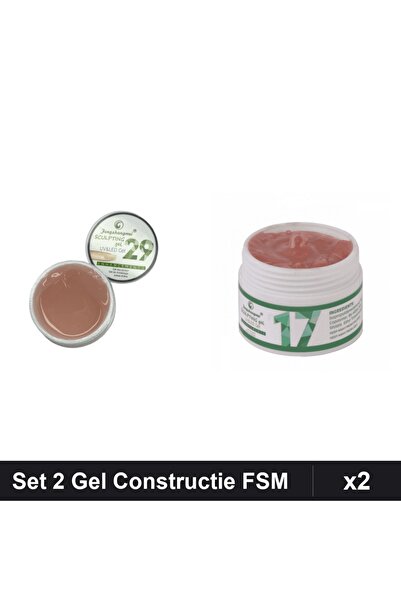 Makeup Set 2 Geluri de Constructie UV LED FSM 15g, Nuante 29 și 17, Manichiur...