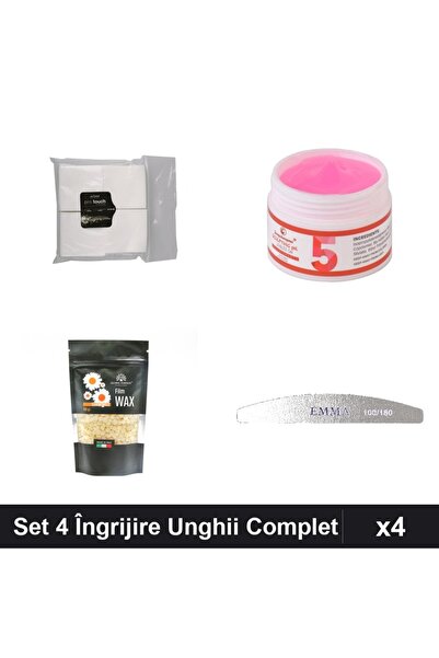 Makeup Set 4 Îngrijire Unghii - Gel Constructie FSM, Pila Emma, Ceara Epilare...