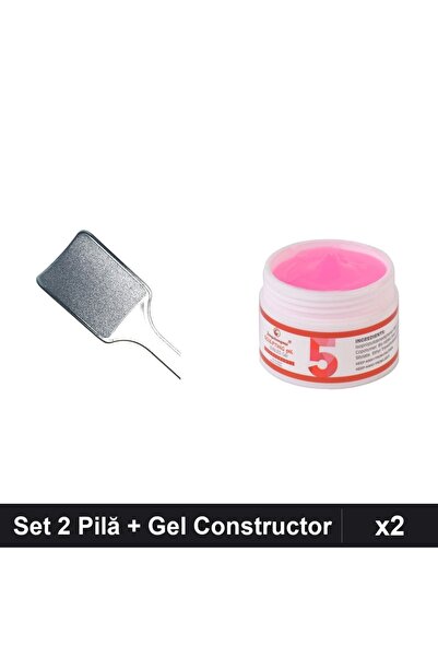 Makeup Set 2 Îngrijire Unghii, Pilă Calcaie Neagră Matt + Gel Constructor UV ...