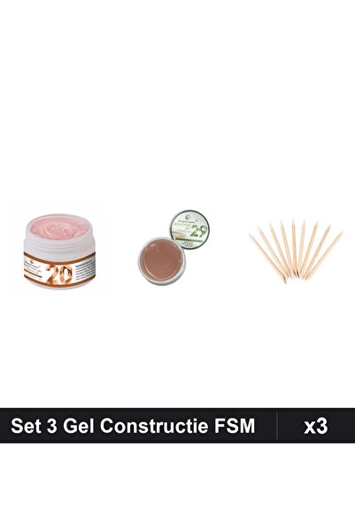 Makeup Set 3 Gel Constructie UV LED FSM 15g Nuante 20 29, Betisoare Portocal ...