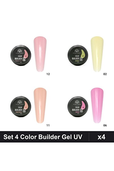 Makeup Set 4 Color Builder Gel UV 15g Global Fashion, Nuante Strawberry Shake...