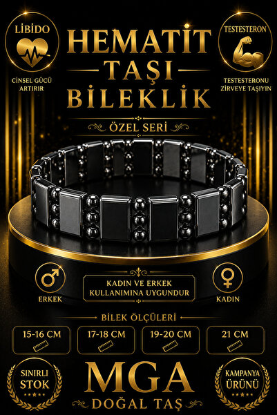 MGA DOĞAL TAŞ Hematite Bracelet - Special Series - Natural Stone Bracelet