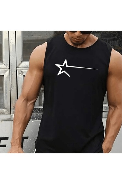 bellanova Hanangiyim Men's Oversize Crew Neck Sleeveless T-Shirt - Long Cut