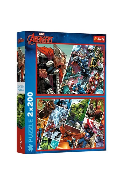NO BRAND PUZZLE TREFL 2X200 MARVEL AVENGERS WORLD DEFENDERS