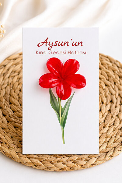 ZERRA TASARIM Lotus Toka,Kına,Nişan,Düğün,Hediyelik ,10 Adet, Kişiye Özel