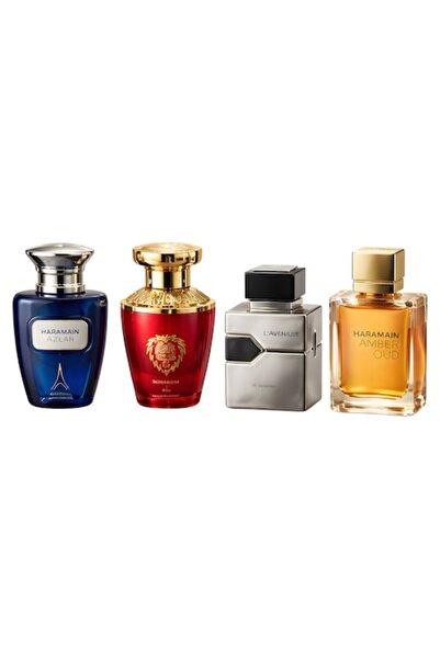 Al Haramain Set cadou de parfum unisex, 4 x 10 ml, Amber Oud Gold EDP, L'Aven...