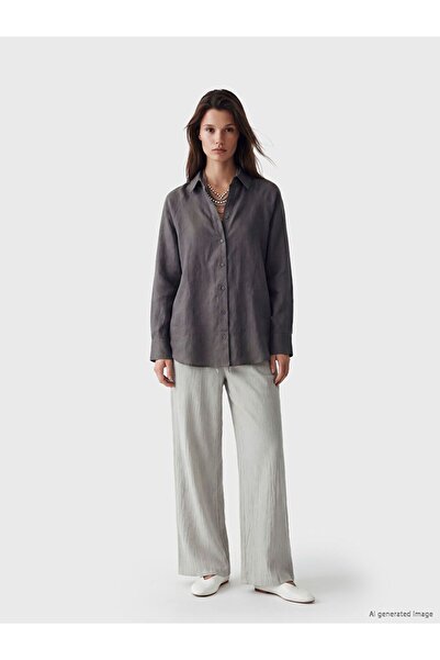 LC Waikiki LCW Modest Beli Lastikli Dokulu Kadın Pantolon