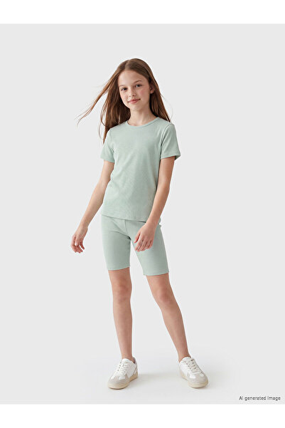 LC Waikiki Green Camisole Girl's Set
