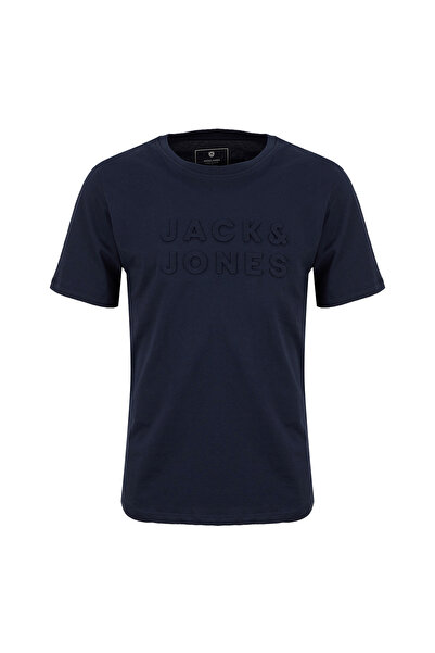 Jack & Jones Lacivert Erkek Regular Fit Logo Baskılı T-Shirt 12307677 JPRBLUR...