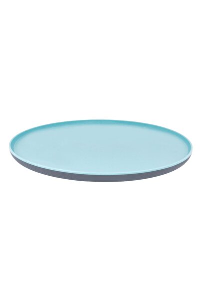 Zumzeria Turquoise Gray Plastic Plate 25cm