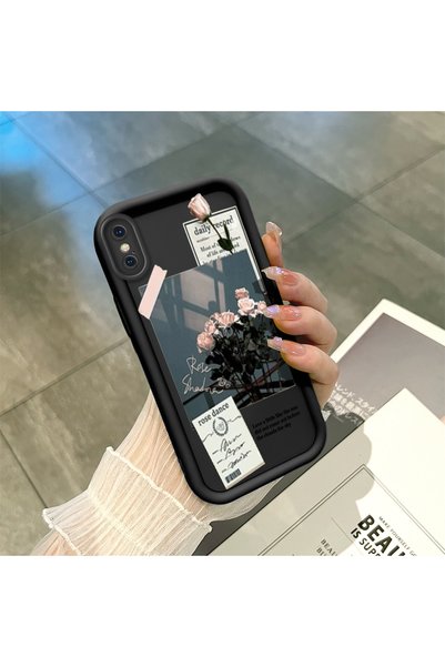 CHICASELUX حافظة على شكل باقة ورد بتصميم فني متوافقة مع هاتف iPhone X/XS، غطا...