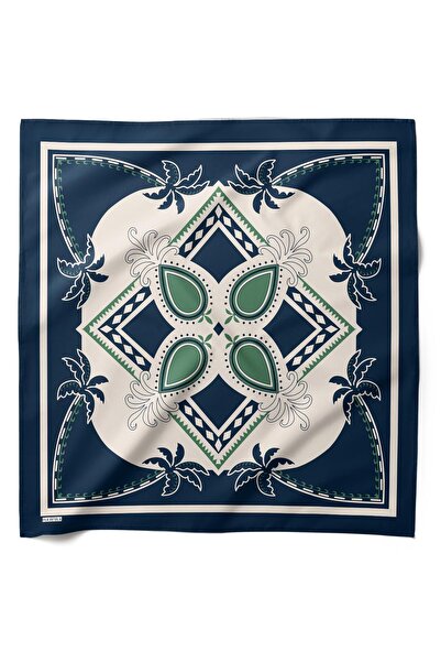 HAWWA Medallion Patterned Satin Scarf