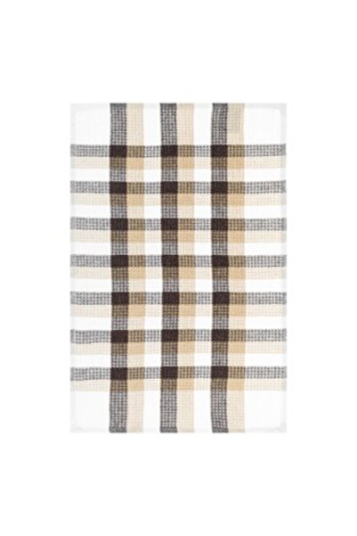 Zumzeria Beige Brown Kitchen Towel with Checkers 60x40cm