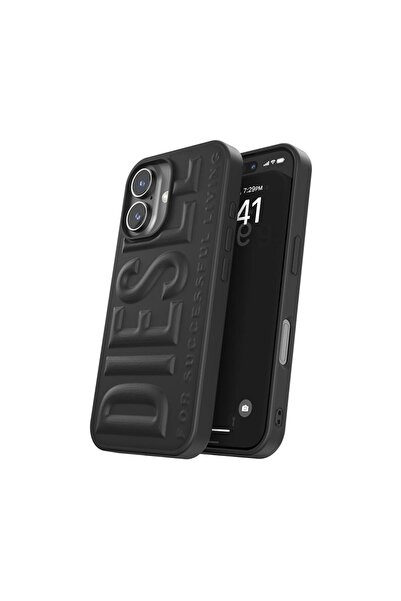 Diesel iPhone 16 Uyumlu 3D Biscotto Kılıf - Siyah