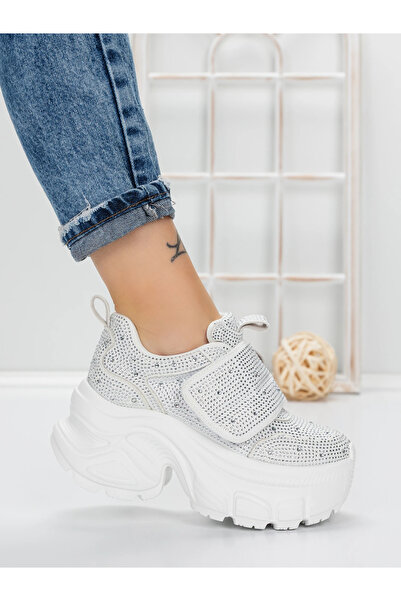 mei Pantofi Sport Dama cu Platforma 1A05 Alb