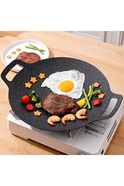 OEM Tigaie rotundă pentru grătar BBQ în stil coreean, antiaderentă, pentru ut...