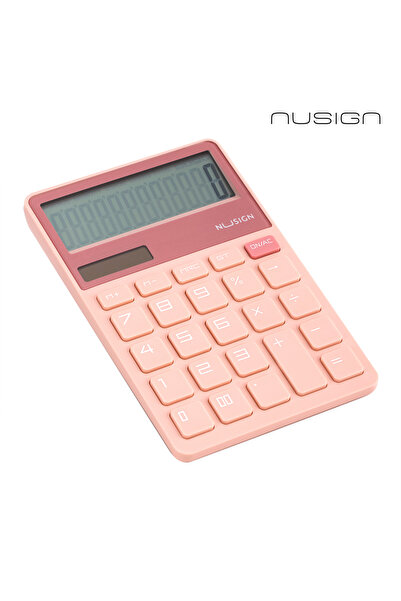 Nusign Desktop Calculator 12 Digit Light Pink DELI