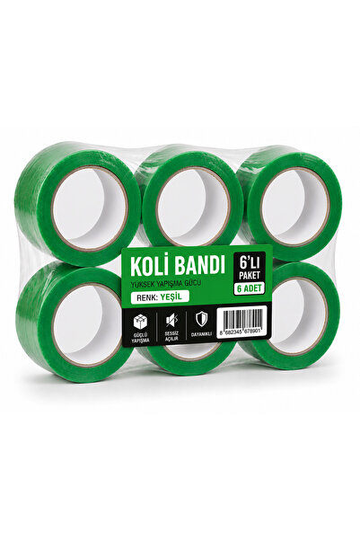 VenusPack Renkli Koli Bandı YEŞİL 45X100 6Adet