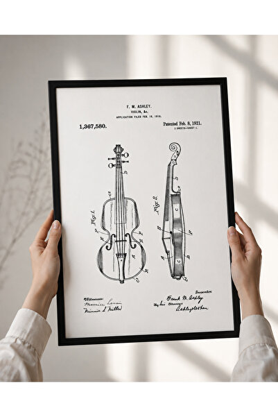 Pegziz Crtež patenta violine, grafikon, muzički instrument, zidni dekor, slika