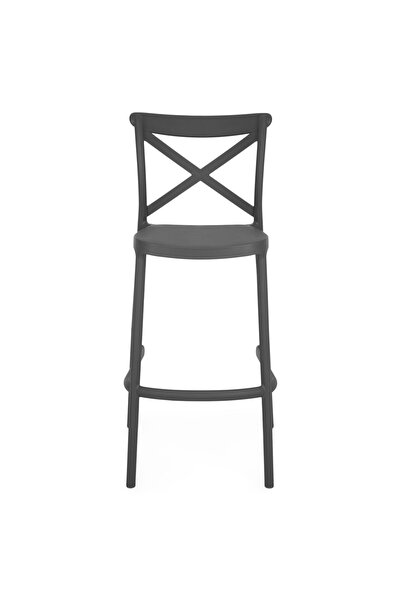 Maison Mex Scaun bar gradina/terasa MAVEN L.52,5 l.50 H.107 negru