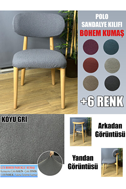 İLYEVTEKSTİLİ POLO SANDALYE KILIFI LÜX BOHEM KUMAŞ ÇOK KALIN %100 PAMUK