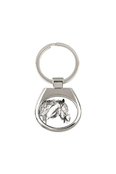 Art - Dog Art-Dog Breloc metalic personalizat cu cal Shire – Pandantiv gravat...