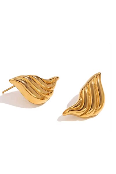 New Obsessions Three Wave Steel Earrings