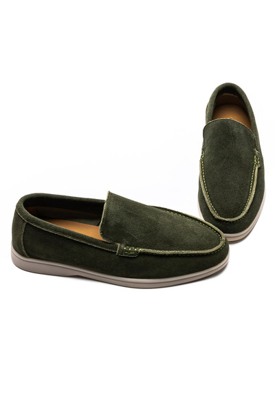 Pantoful Mocasini Barbati din piele naturala 5NXE58 Verde