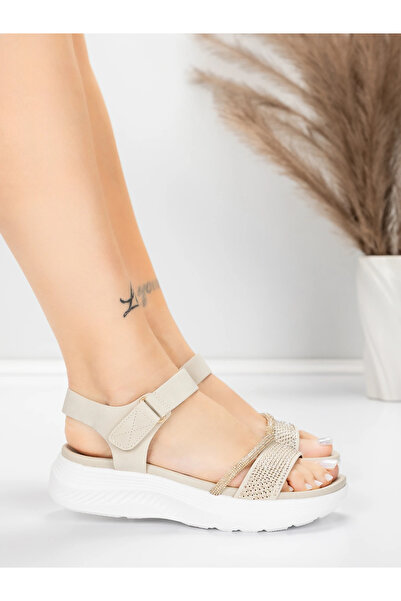 mei Sandale Dama cu Platforma 5GS68 Bej