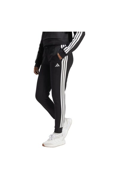 adidas Pantaloni de trening de damă 3-S Fleece cu logo mic, mărimea M