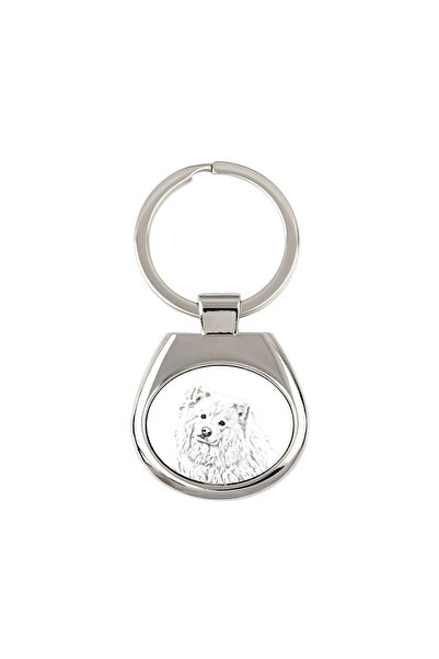 Art - Dog Lapdog finlandez - breloc cu câine, breloc cu imprimeu, pandantiv p...