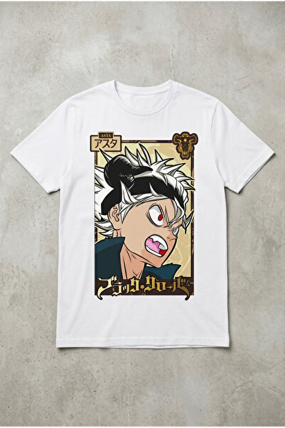 Silkensoul Black Clover Asta Design Black & White Standard Fit Anime T-Shirt