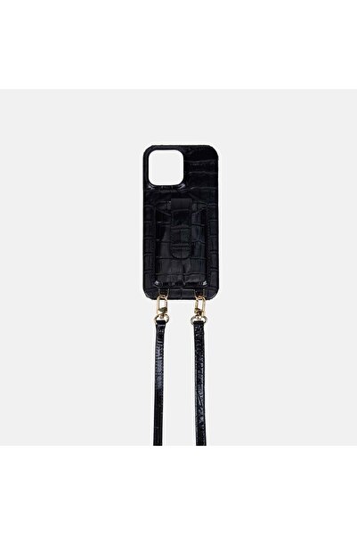 Desa iPhone 16 Pro Max Siyah Çıkarılabilir Askılı Deri Telefon Kılıfı